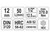 YATO Bit dugókulcs Imbusz 1/2" 12 mm CrV