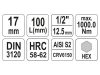 YATO Hosszú bit dugókulcs Imbusz 1/2" 17 mm CrV