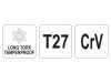 YATO Hosszú torx kulcs T27 CrV