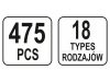 YATO Műanyag patent készlet 475 részes Mazda
