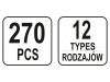 YATO Műanyag patent készlet 270 részes Mercedes
