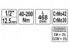 YATO Nyomatékkulcs 1/2" 40-200 Nm 445-465 mm
