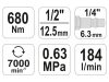 YATO Pneumatikus ütvecsavarozó 1/2" 680 Nm