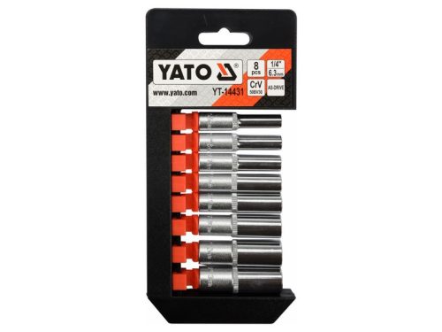 YATO Hosszú dugókulcs készlet 8 részes 1/4" 5,5-13 mm CrV