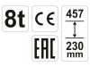 YATO Hidraulikus emelő 8t