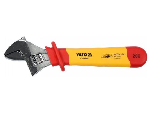 YATO Állítható villáskulcs 0-30 mm / 200 mm 1000 V-ig szigetelt CrV