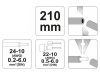 YATO Blankoló & krimpelő fogó 210 mm/0,2-6,0 mm2