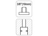 YATO Pneumatikus gyorscsatlakozó 3/8" menetes