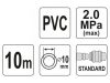YATO Pneumatikus tömlő gyorscsatlakozóval 10 mm x 10 m, 2,0 MPa