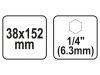 YATO Lapos fafúró bit befogású 38 x 152 mm