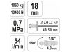 YATO Pneumatikus popszegecshúzó 1/4", 0,7 MPa, 54 l/min