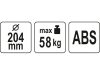 YATO Vákuumos tapadókorong 204 mm 58 kg