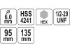 YATO Körkivágó központosító 10 mm 1/2" HEX