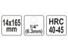 YATO Fafúró 14 x 165 mm bit befogással