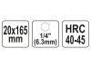 YATO Fafúró 20 x 165 mm bit befogással