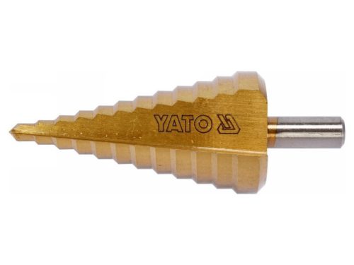 YATO Lépcsős fúró 6-38 mm 12 lépcsős HSS titán-nitrid