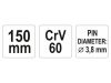 YATO Csapszegkiütő 3,8 x 150 mm CrV60