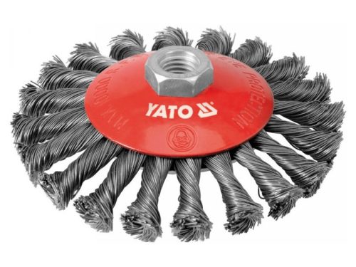 YATO Döntött sodrott körkefe M14 125 mm inox