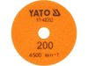 YATO Tépőzáras gyémánt csiszoló és polírozókorong 100 mm / P200 vizes/száraz