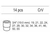 YATO Dugókulcs készlet 14 részes 3/4" 19-55 mm CrV (fiókbetét)