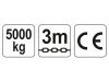 YATO Láncos emelő 5000 kg 3m