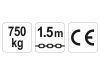 YATO Karos láncos emelő 750 kg 1,5m
