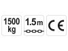 YATO Karos láncos emelő 1500 kg 1,5m