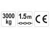 YATO Karos láncos emelő 3000 kg 1,5m