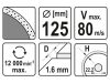 YATO Gyémánt vágókorong 125 x 1,6 x 10 x 22,2 mm folytonos