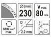 YATO Gyémánt vágókorong 230 x 2,2 x 10 x 22,2 mm folytonos