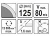 YATO Gyémánt vágókorong 125 x 1,6 x 10 x 22,2 mm folytonos