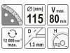 YATO Gyémánt vágókorong 115 x 1,3 x 10 x 22,2 mm turbó