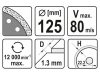 YATO Gyémánt vágókorong 125 x 1,3 x 10 x 22,2 mm turbó