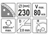 YATO Gyémánt vágókorong 230 x 2,0 x 10 x 22,2 mm turbó