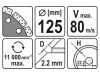 YATO Gyémánt vágókorong 125 x 2,2 x 8,0 x 22,2 mm szegmentált