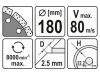 YATO Gyémánt vágókorong 180 x 2,5 x 8,0 x 22,2 mm szegmentált