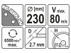 YATO Gyémánt vágókorong 230 x 2,7 x 8,0 x 22,2 mm szegmentált