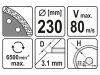 YATO Gyémánt vágókorong 230 x 3,1 x 8,0 x 22,2 mm turbo