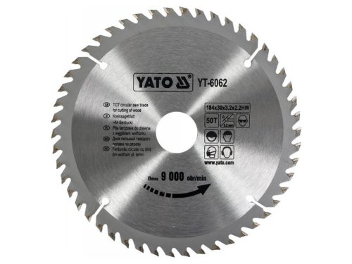 YATO Fűrésztárcsa fához 184 x 30 x 2,2 mm / 50T