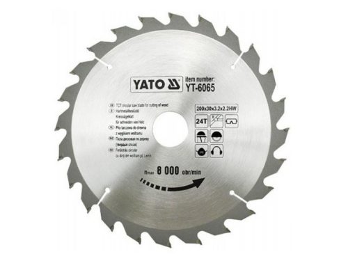 YATO Fűrésztárcsa fához 200 x 30 x 2,2 mm / 24T