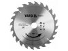 YATO Fűrésztárcsa fához 255 x 30 x 2,0 mm / 24T