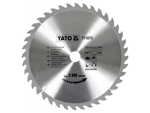 YATO Fűrésztárcsa fához 300 x 30 x 2,0 mm / 40T