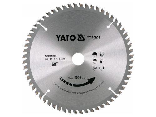 YATO Fűrésztárcsa alumíniumhoz 180 x 20 x 1,5 mm / 60T