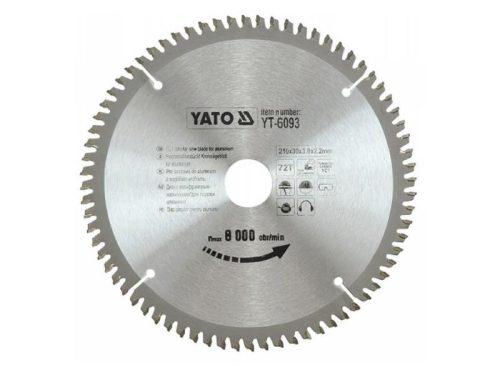 YATO Fűrésztárcsa alumíniumhoz 200 x 30 x 1,5 mm / 60T