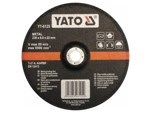 YATO Tisztítókorong fémre 230 x 6,0 x 22,2 mm