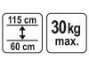 YATO Teleszkópos támasztó rúd 600-1150 mm Max . 30 kg