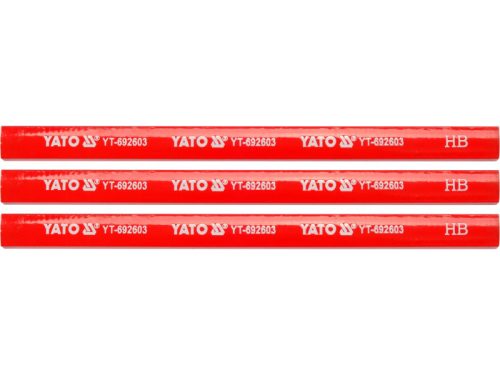 YATO Ácsceruza 175 mm fára piros (3 db/csomag)