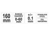 YATO Féktárcsa vastagság mérő 0-60 mm/0,1 mm mérési tartomány, 160 mm hosszú