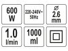 YATO Alsótartályos festékszórópisztoly 1000 ml 600 W