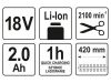 YATO Akkus lombnyíró 18 V Li-Ion 2,0 Ah akku+töltő 207-2740 mm